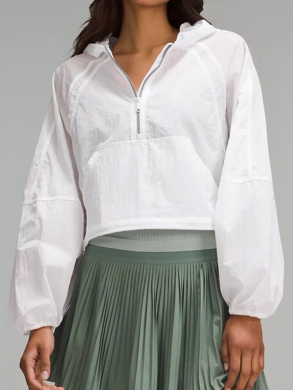 Lululemon Cropped Scuba Anorak - White, 6